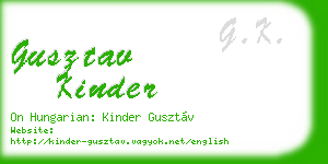 gusztav kinder business card